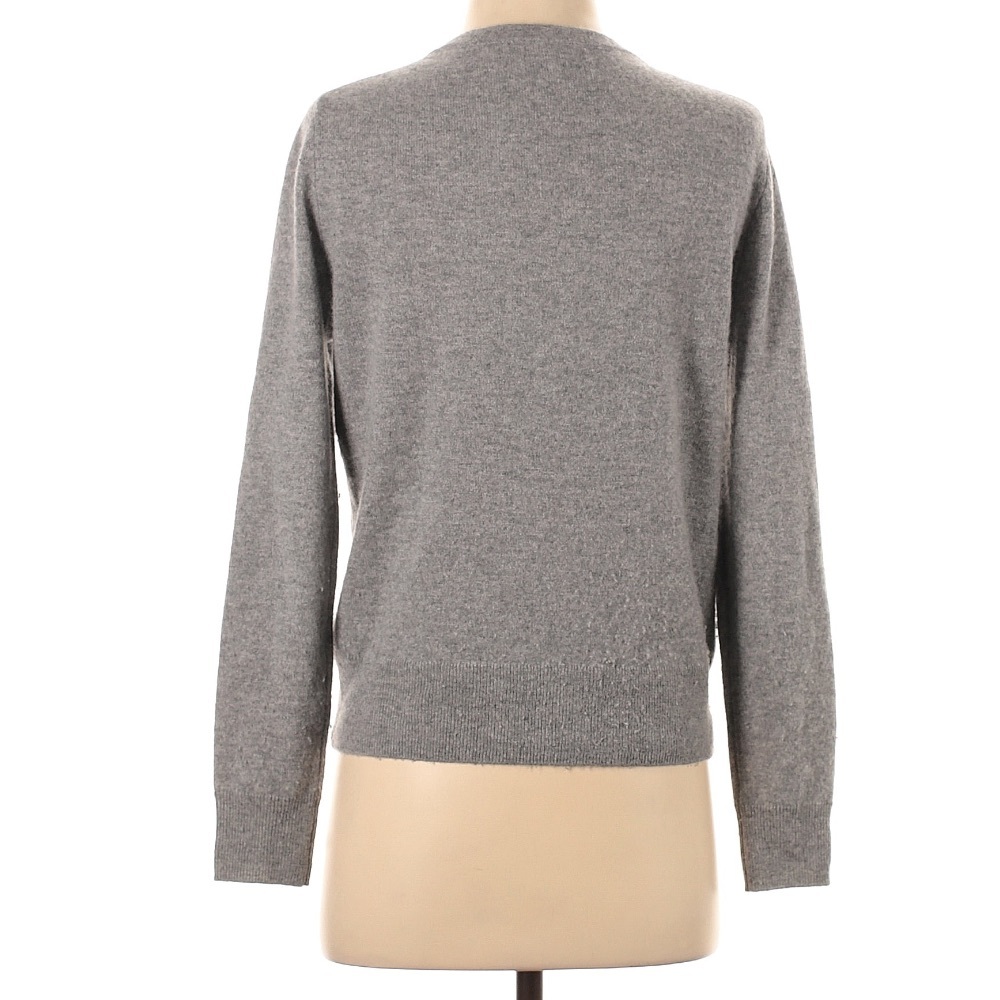 Quince 100% Cashmere Mongolian Cardigan Grey Button Front Sweater Size Small - Picture 6 of 11
